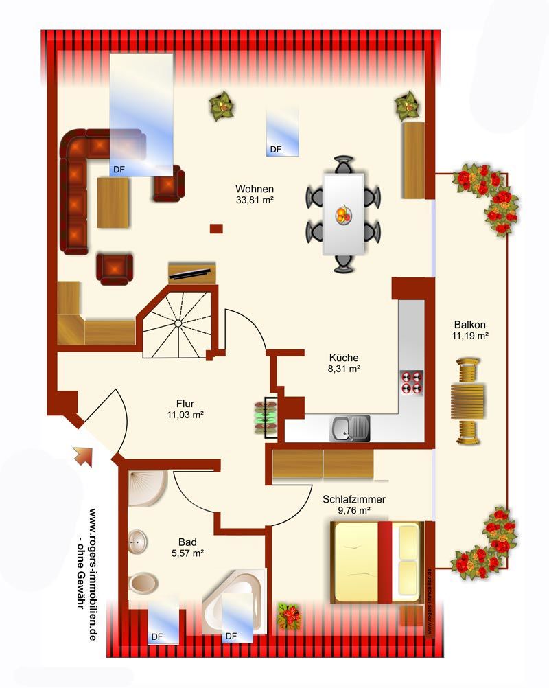 Gilching Wohnung mieten, Grundriss-DG