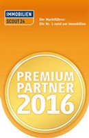 Premium Partner 2016 Siegel von Immoscout24 für Rogers Immobilien