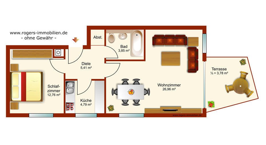 Muenchen Oberfoehring Immobilienmakler, Wohnung verkaufen, Grundriss