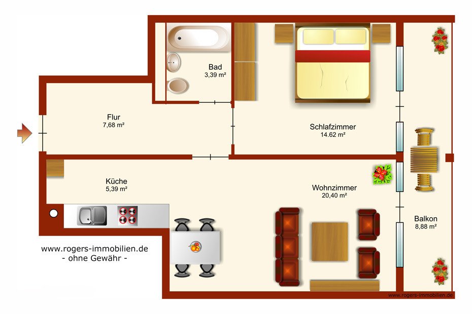 München Bogenhausen Immobilienmakler, Wohnung, Grundriss