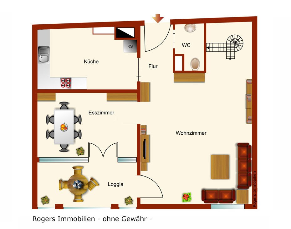 München Solln Immobilienmakler, Wohnung verkaufen, Grundriss