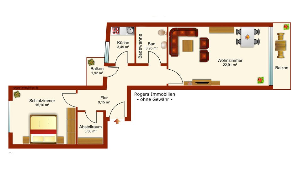 München Perlach Immobilienmakler, Wohnung, grundriss