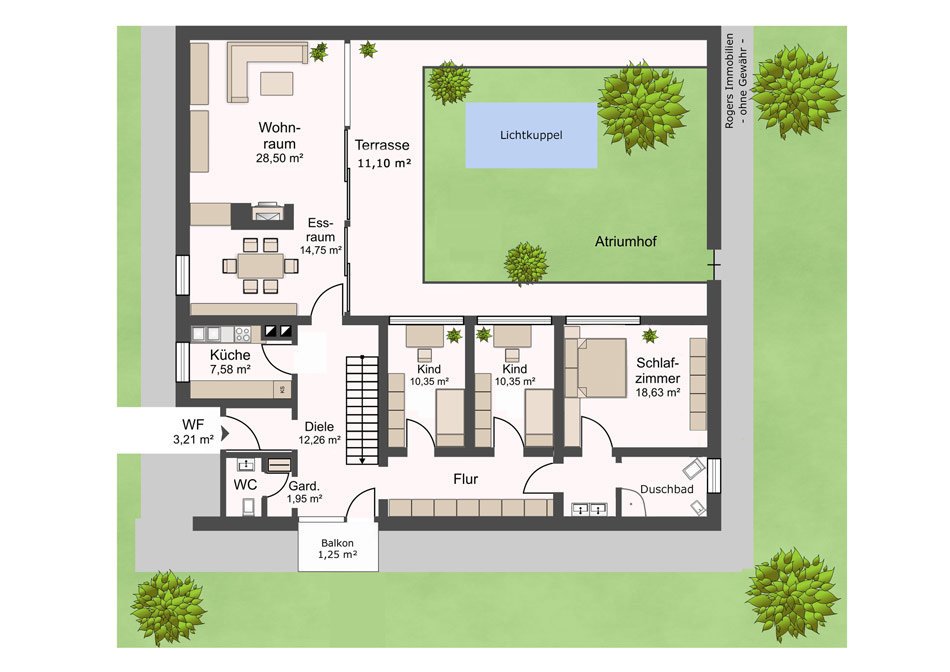 München Solln Immobilienmakler, Wohnung verkaufen, Grundriss