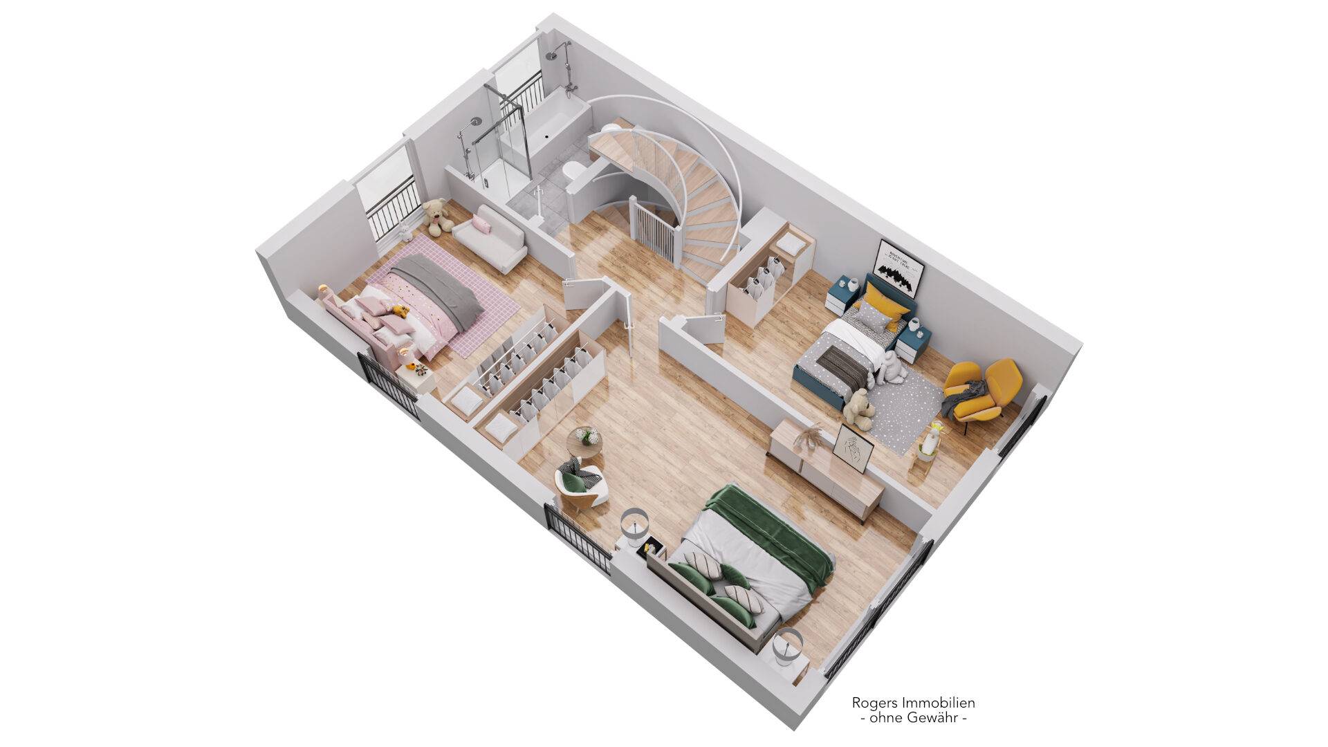 Bogenhausen Haus OG 3D Grundriss Bogenhausen Haus OG 3D Grundriss