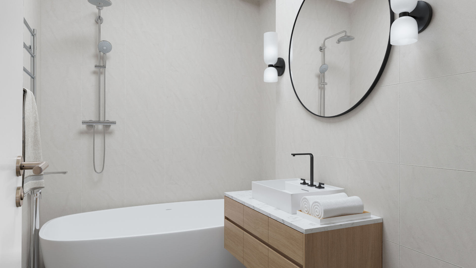 Aubing Wohnung kaufen Badezimmer Visualisierung