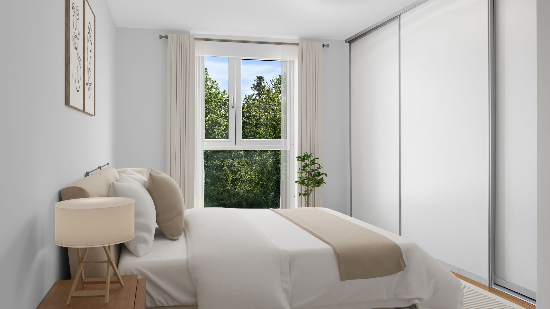 Aubing Wohnung kaufen Schlafzimmer Visualisierung