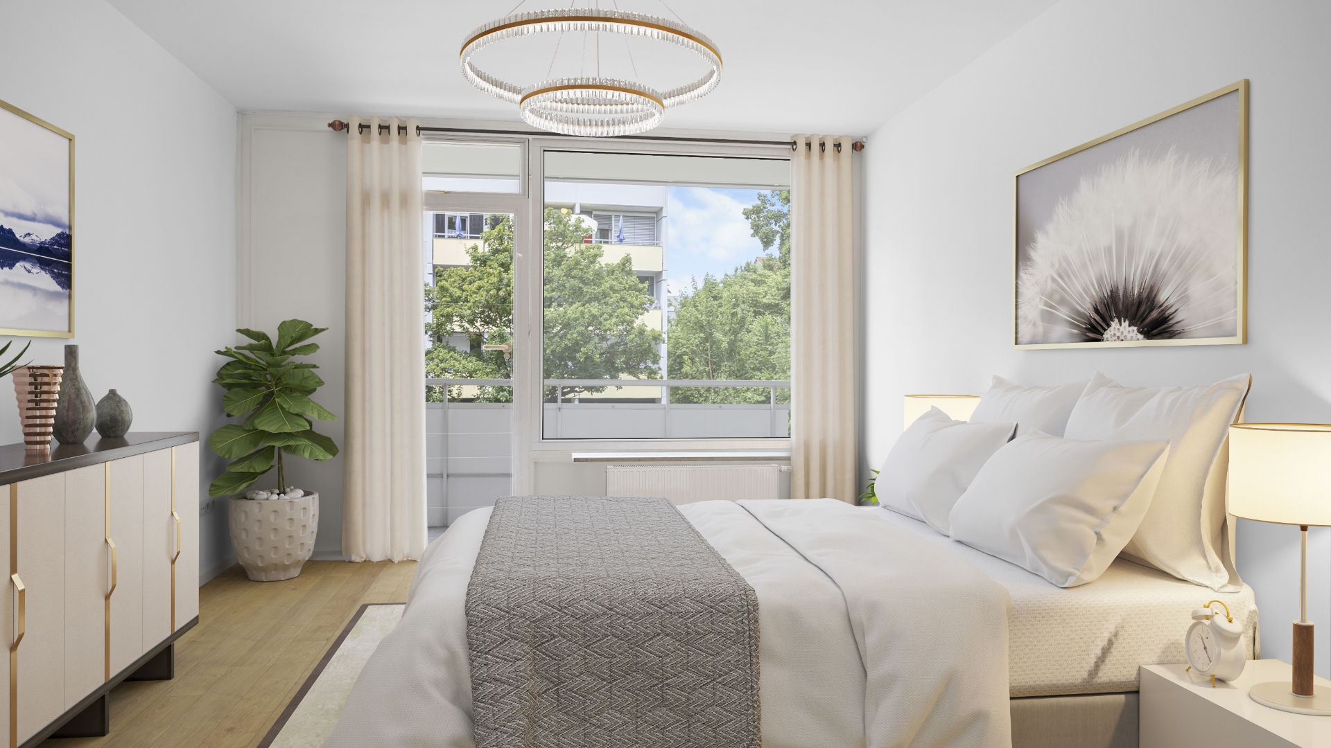 Berg am Laim Wohnung kaufen Schlafzimmer Visualisierung