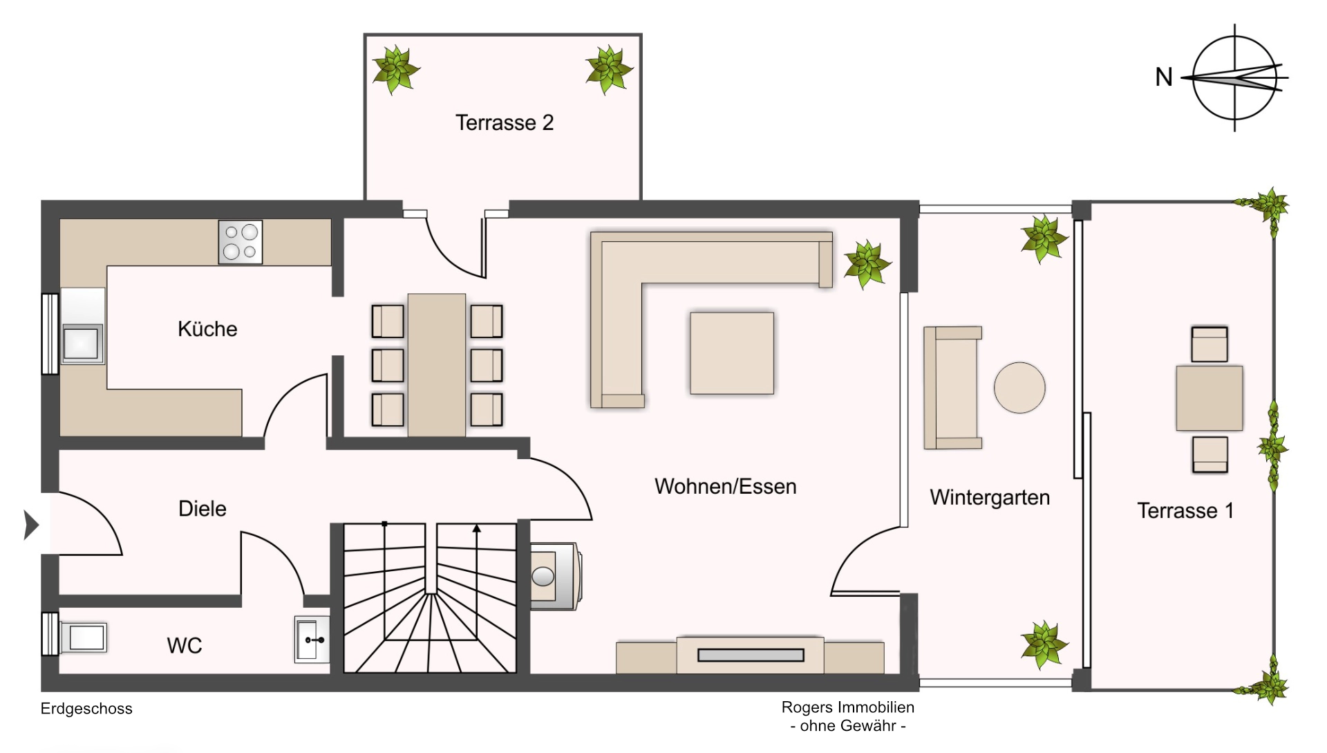 Feldmoching Haus mieten Grundriss Erdgeschoss