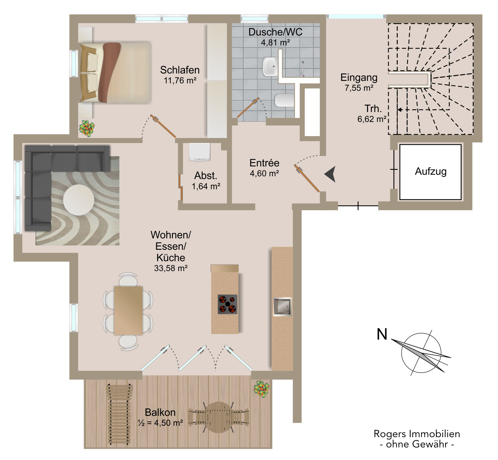 Grundriss Pöcking Wohnung mieten