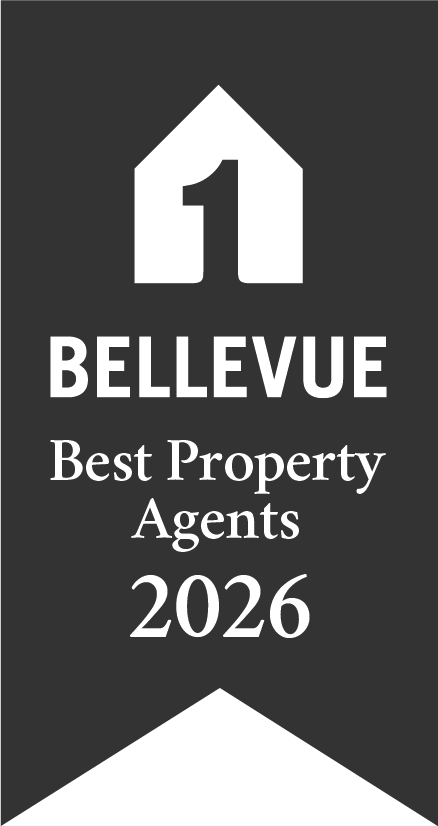 Auszeichnungssiegel Bellevue Best Property Agents 2026 für Rogers Immobilien München