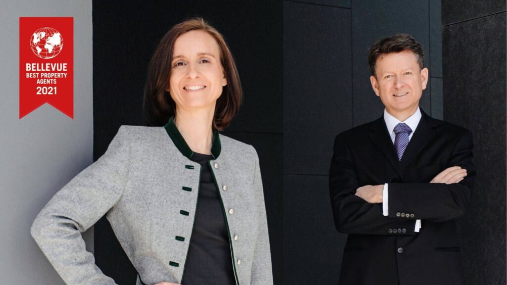 Zwei Immobilienexperten mit der Auszeichnung Bellevue Best Property Agents 2021