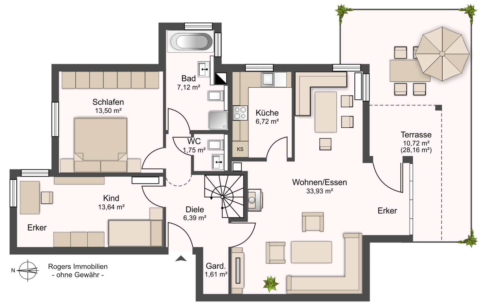 Gröbenzell Wohnung mieten Grundriss EG