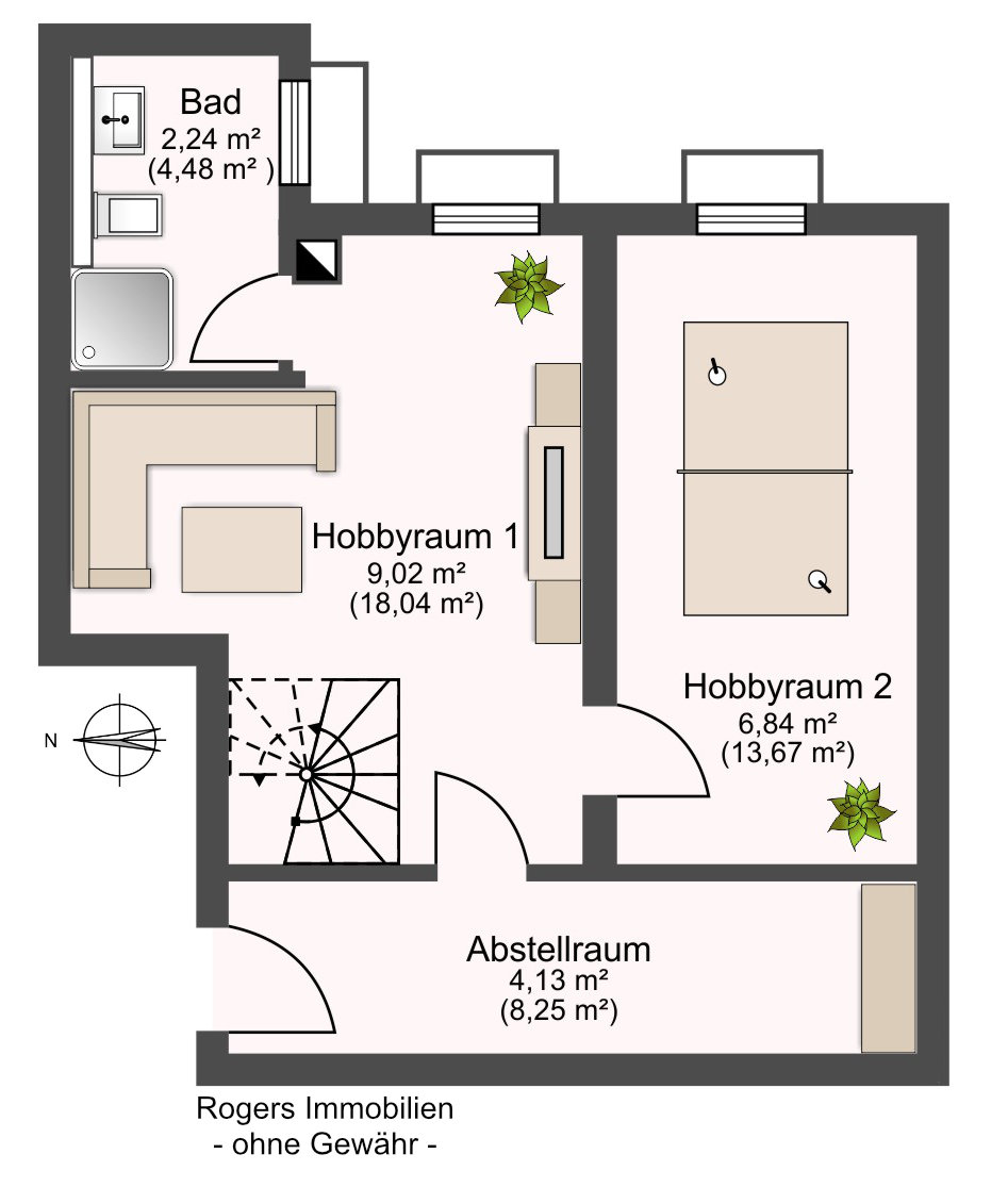 Gröbenzell Wohnung mieten Grundriss UG