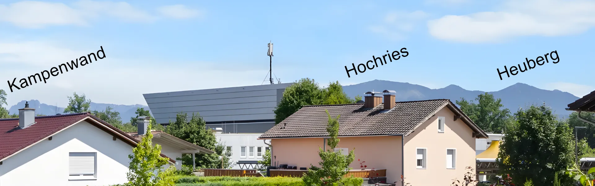 Rosenheim DHH kaufen Ausblick auf die Rosenheimer Berge, Kampenwand, Hochries und Heuberg